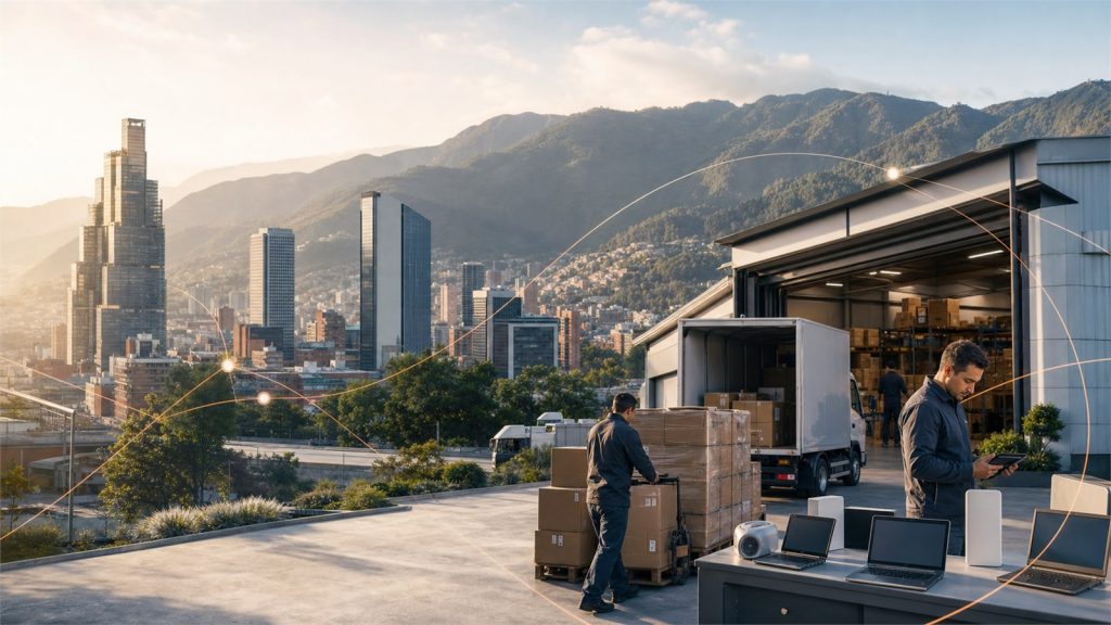 Distribución tecnológica en una ciudad colombiana